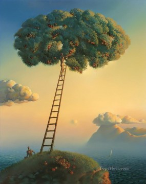 Surrealismo Painting - moderno contemporáneo 34 surrealismo escalera árbol